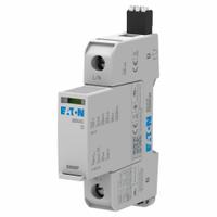 EATON Surge Protection Device: Single Phase, 600V AC, 1 Poles, 1 Wire + Ground Wires, L-G/L-N/N-G (MPN AGDN60010R). Key specifications — Voltage: 600V AC; Number of Wires: 1 Wire + Ground; Modes of Protection: L-N; Max. Continuing Operating Voltage: 600 V AC; Voltage Protection Rating: 1500V (L-G); Short Circuit Current Rating: 200 kA; Filtering: No; Includes: Alarm Contacts.