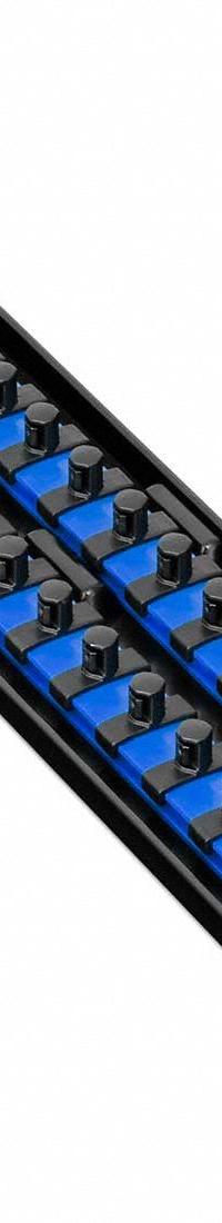 ERNST MANUFACTURING Socket Organizer: Blue, 3 5/8 in Overall Wd, 36 Posts/Slots, Sockets (MPN 8456). Key specifications — attr1125333: (192) I.D. Stickers; attr1125346: ERNST MANUFACTURING; attr1125347: Blue; attr1136588: Sockets; attr1125364: Socket Bit Tray.