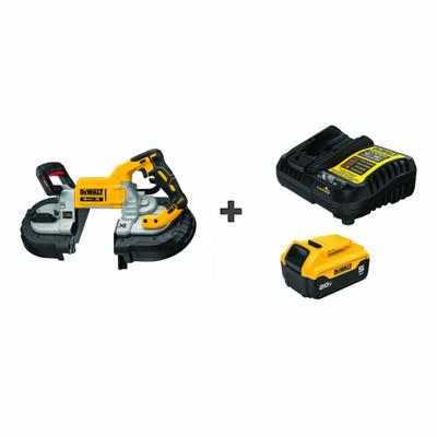 DEWALT Band Saw Kit: 1 Battery, 1 Charger, 44 7/8 in Blade Lg, 5 in Cutting Lg - Max - DEWALT Cordless Band Saws