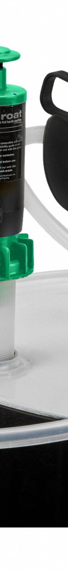 GOATTHROAT PUMPS Air Drum Pump: Pump w/ Discharge Hose & Nozzle, 4.5 gpm Max. Flow Rate, PP (MPN GT300RTBPVC). Key specifications — Brand: GOATTHROAT PUMPS; Suction Tube Material: PP.
