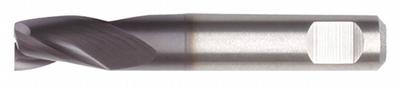 WIDIA HANITA Square End Mill: Carbide, TiAlN Coated, 3 Flute, 5 mm Mill Dia, 8 mm LOC - General Purpose Carbide Square End Mills