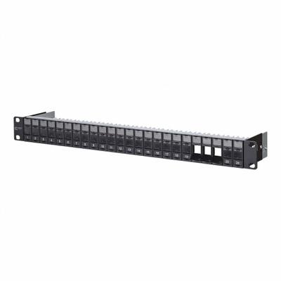 METZ CONNECT Patch Panel: Rack, ABS, 24 Ports - Voice & Data Housings, Panels & Connector Components