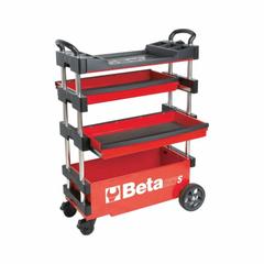 BETA Tool Utility Cart: Red / Red Drawer, 39 in Wd, 15 3/8 in Dp, 27 1/2 in Ht, No Lid, Keyed (MPN C27S-R). Key specifications — attr1116772: BETA; attr1116768: Keyed.