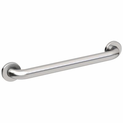WINGITS Wall Grab Bar: Straight, 42 in Lg, 1 1/2 in Dia, Stainless Steel, Satin - Anti-Microbial Grab Bars