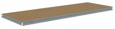TENNSCO Shelf: 60 in x 30 in, 750 lb Load Capacity, Particleboard, Gray - Particleboard Decking Shelf Kits for Boltless Shelving