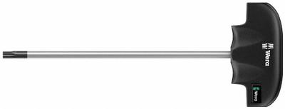 WERA Torx Key: 2 Tips, Torx, Std End, T10 Tip Size, Short, Alloy Steel, Chrome - T-Shaped Torx & Torx Plus Keys