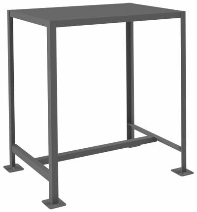 DURHAM MFG Work Table: Fixed Ht, Steel, 36 in x 24 in, 2,000 lb Overall Load Capacity - Steel-Top Worktables