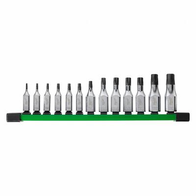 MILWAUKEE Socket Bit Set: 1 - 25 Pieces, 1/4 in, 3/8 in Drive Size, 13 Pieces - Torx Bit Socket Sets