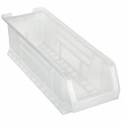 AKRO-MILS Super Size Bin: 23 7/8 in Overall Lg, 8 1/4 in x 7 in, Clear, Stacking Capable (MPN 30284SCLAR). Key specifications — Mobility: Stationary; Material: Plastic; Brand: AKRO-MILS; Stackable: Stacking Capable.