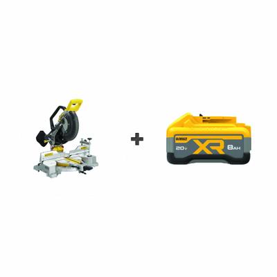 DEWALT Miter Saw: 1 Battery, No Charger, 10 in Blade Dia., 4,900 RPM Max. Blade Speed - DEWALT Cordless Miter Saws
