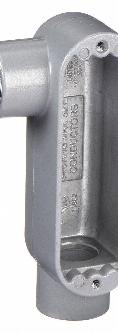 HUBBELL KILLARK Conduit Outlet Body: Aluminum - LR - 90° Elbow Type