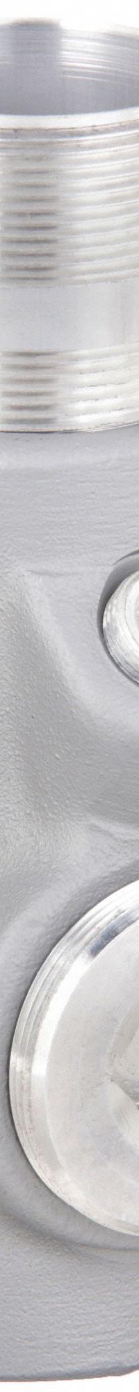 Sealing Fitting - Vertical and Horizontal: Aluminum, 3 1/2 in Trade Size, Male to Female (MPN EYM-350AL). Key specifications — Brand: APPLETON ELECTRIC; Finish: Powder Coated; Connection Type: Threaded; Thread Gender: Male to Female; Ends - Hazardous Fittings: 3-1/2 in FNPT x 3-1/2 in MNPT; Material: Aluminum; Hazardous Location Rating: Class I, Division 1 and 2, Groups C, D; Thread Type: NPT.