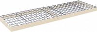 HALLOWELL Boltless Shelf: 96 in x 48 in, 600 lb Load Capacity, Steel, 4 ga Decking, Tan (MPN DRCCWL9648PT). Key specifications — Decking Material: Steel; Includes: (2) Front to Back Beams; Decking Finish: Powder Coated; Shelf Configuration: Single Straight; Color: Tan; Frame Material: Steel; Brand: HALLOWELL; Frame Finish: Powder Coated.