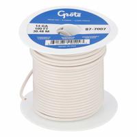 GROTE Primary Automotive Wire: GPT, 100 ft, 1 Conductor, 14 AWG, White, 60 V Volt, SAE J1128 (MPN 87-7007). Key specifications — Brand: GROTE.