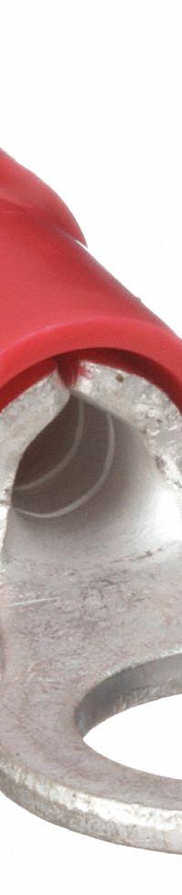 GRAINGER Ring Terminal: Red, Vinyl Insulation, #10 Stud Size, 22 AWG to 16 AWG Wire Sizes, 600 V (MPN 4FRH5). Key specifications — attr1308027: GRAINGER; attr1356587: Funnel Entry.