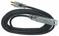 SOUTHWIRE Extension Cord: Outdoor Use, 15 ft Lg, 3 Outlets, 5-15P, 14/3, SJOW, Black, Block, 125V AC (MPN 54533501). Key specifications — Brand: SOUTHWIRE; Temperature Rating: -58° to 221°F; NEMA Plug Configuration: 5-15P.
