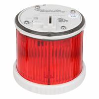 EDWARDS SIGNALING Tower Light Module: Flashing/Steady, 120V AC, Red, 70 mm Overall Dia, 200 Class (MPN 270LEDMR120A). Key specifications — Brand: EDWARDS SIGNALING; Compatible with Series: 200 Class; Lens Color: Red; Operating Voltage: 120V AC; Manufacturer Part Number: 270LEDMR120A.