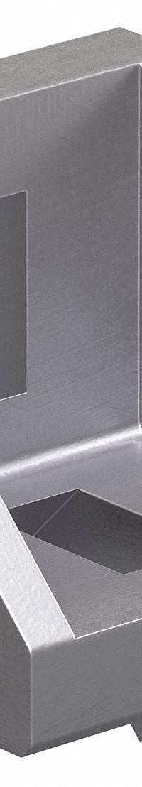 Inside Corner Bracket: Slotted Inside-Corner Bracket with Dual Support, 30 Series, 2 Holes, Gray (MPN 14073). Key specifications — Material: Aluminum; Brand: 80/20; Finish: Unfinished.
