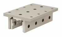Linear Bearing: 15 Series, 4 in L x 1 7/8 in W x 6 in H, Silver, Double Flanged, High-Cycle (MPN 6836). Key specifications — Brand: 80/20; Housing Material: Aluminum; Includes: Shims; Finish: Anodized; Includes Fasteners: Yes.
