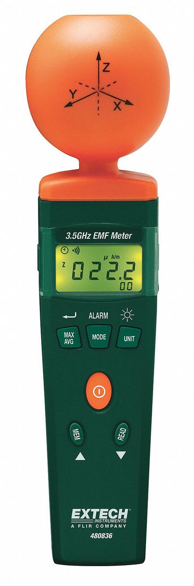 EXTECH Field Meter: 3.5 GHz Max Freq Measurement, 50 MHz Min Freq Measurement - Magnetic Field Meters