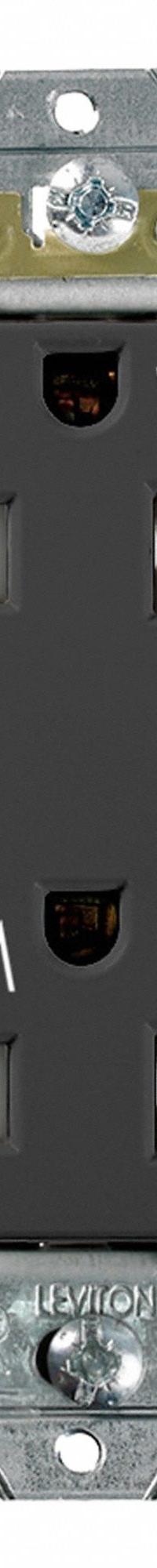 LEVITON Plugs and Receptacles: Duplex, 5-20, Black, 125V AC, 20 A, 2 Pole / 3 Wire (MPN WTD20-E)