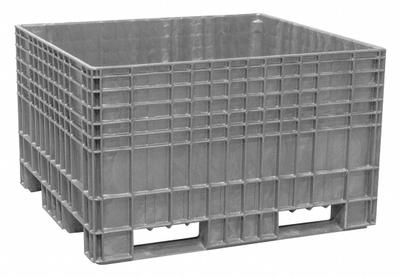 BUCKHORN Bulk Container: 25.9 cu ft, 48 in x 44 in x 29 3/8 in, Lid Not Included - Non-Collapsible Plastic Bulk Containers