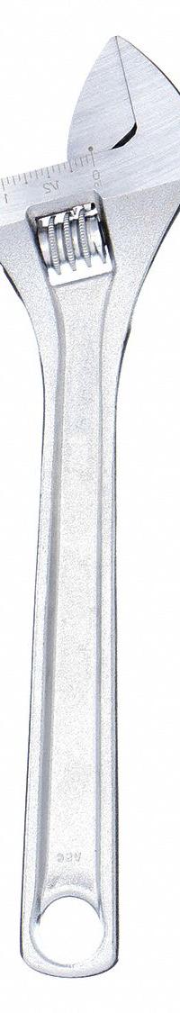 WESTWARD Adjustable Wrench: Alloy Steel, Chrome, 10 in Overall Lg, 1 9/32 in Jaw Capacity (MPN 31D023). Key specifications — attr309359: Chrome; attr324924: WESTWARD; attr309358: Alloy Steel.