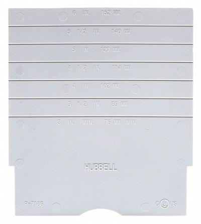 HUBBELL WIRING DEVICE-KELLEMS Side by Side Divider: Round, Composite, Hubbell - Insert Plugs & Accessories for Floor Boxes