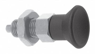 KIPP Indexing Plunger: Nonlocking, 18-8 SS Body w/ 400 SS Plunger - Nonlocking Pull-Knob Indexing Plungers with Jam Nut