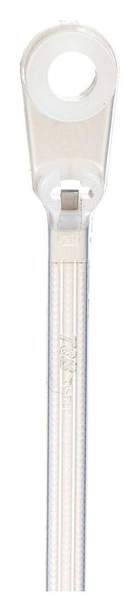 TY-RAP Cable Tie: 6 in Nominal Lg, 1 1/8 in Nominal Max. Bundle Dia., 0.14 in Wd, Natural, 100 PK (MPN TY534M). Key specifications — Screw Mount Hole Size: #8; Color: Natural; Brand: TY-RAP.