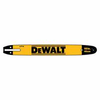 DEWALT Replacement Bar: 16 in Compatible Bar Lg, 3/8 in, 0.05 in Gauge (MPN DWZCSB16). Key specifications — Brand: DEWALT; Compatible Chain Saw Manufacturer: Dewalt; Pitch: 3/8 in.
