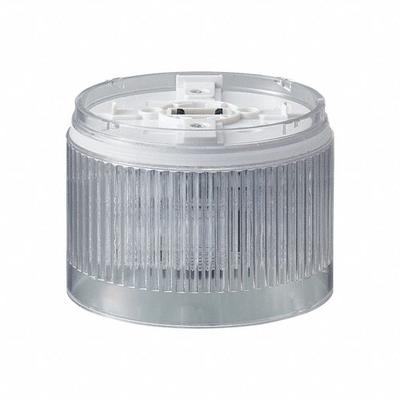 PATLITE Tower Light Module: Flashing/Rotating/Steady, 24V DC, White, 100 mm Overall Dia - Flashing Light Modules