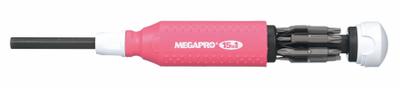 MEGAPRO Multi-Bit Screwdriver: Phillips/Slotted/Square/Torx Tip, 12 Tips - General Purpose Multi-Bit Screwdrivers
