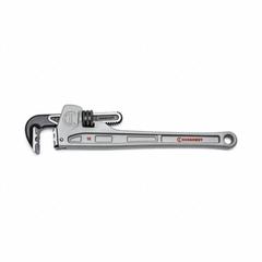 CRESCENT Pipe Wrench: Aluminum, 2 7/8 in Jaw Capacity, Serrated, 18 in Overall Lg, Ergonomic (MPN CAPW18). Key specifications — attr309808: Ergonomic; attr309815: Aluminum; attr324941: CRESCENT.
