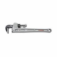CRESCENT Pipe Wrench: Aluminum, 2 7/8 in Jaw Capacity, Serrated, 18 in Overall Lg, Ergonomic (MPN CAPW18). Key specifications — attr309808: Ergonomic; attr309815: Aluminum; attr324941: CRESCENT.