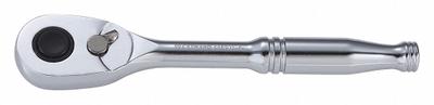 WESTWARD Hand Ratchet: Pear, Reversible, 5 in Overall Lg, Chrome - Standard-Head Ratchets