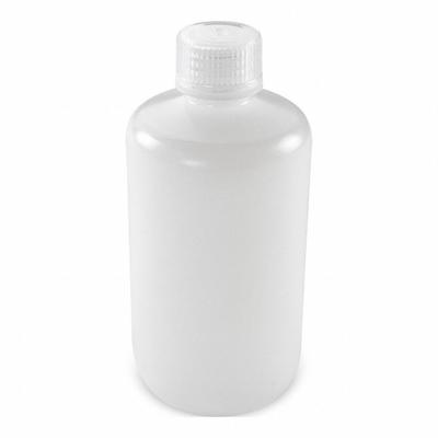 GLOBE SCIENTIFIC Storage Bottle: HDPE, 8.45 fl oz, 250 mL, Colorless - HDPE Narrow Mouth Round Lab Bottles