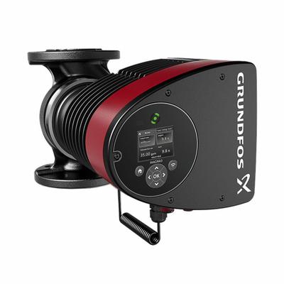 Grundfos Circulating Pump: 7/8 hp HP, 208-230V AC, Cast Iron, Variable, 85 gpm, 49 ft Max. Head - Intelligent Inline Circulator Pumps