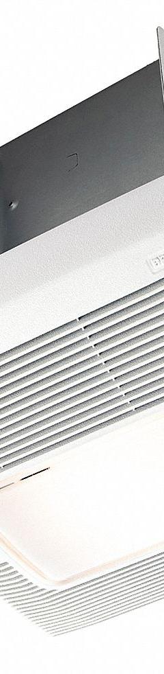 Bathroom Fan: Ceiling, 110 cfm Max, 1.3 sones, 1 Speed, A19, Round Duct (MPN A110L). Key specifications — Brand: BROAN; Primary Lighting Technology: Incandescent; Nameplate Voltage: 120V AC; Primary Light Type: A19; Sensor Type: None; Duct Shape: Round; Heater: Without Heater; Includes: Non Metallic Damper.