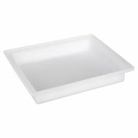 APPROVED VENDOR Lab Tray: Rectangular, HDPE, 15.7 L, 16 in Overall Lg, 20 in Overall Wd, Non-Sterile (MPN F16271-0000). Key specifications — Brand: APPROVED VENDOR; For Use With: All trays have heavy walls and wide, top flanges.