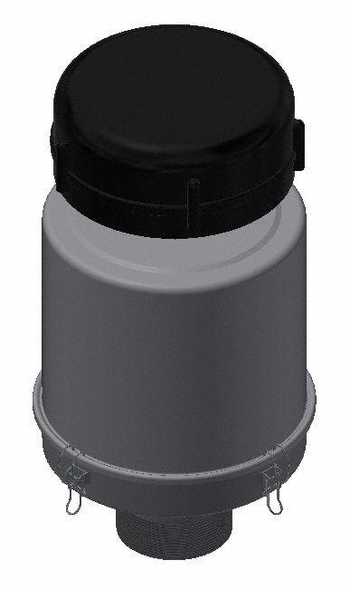 SOLBERG Filter Assembly: 2 micron Rating, 99% Efficiency, 11 in Outside Dia - Centrifugal Force Extreme Duty Inlet Filters