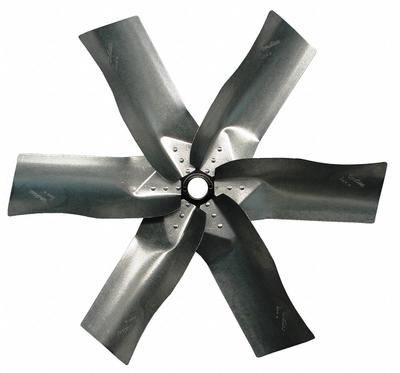 REVCOR Fan Blade: Clockwise, 36 in Propeller Dia. (In.), 6 Blades, Galvanized - HVAC and Refrigeration