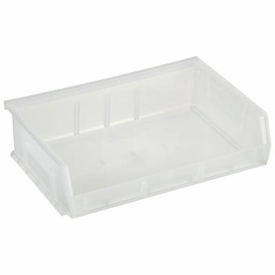 QUANTUM STORAGE SYSTEMS Hang and Stack Bin: 11 in x 7 3/8 in x 3 in, Clear - Clearview Plastic Bins