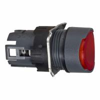 SCHNEIDER Flush Push Button: Red, 16 mm Mounting Size, Non-Metallic, Momentary (MPN ZB6AW4). Key specifications — Brand: SCHNEIDER; Action: Momentary; Series: XB6; Push Button Material Type: Non-Metallic.