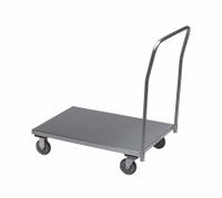 JAMCO Platform Truck: 1,200 lb, 36 in L x 24 in W x 9 in H Deck, Phenolic, 5 in Caster Dia, Smooth (MPN XP236N800). Key specifications — Brand: JAMCO; Caster/Wheel Configuration: (2) Rigid; Color: Silver; Caster Wheel Width: 3 in.