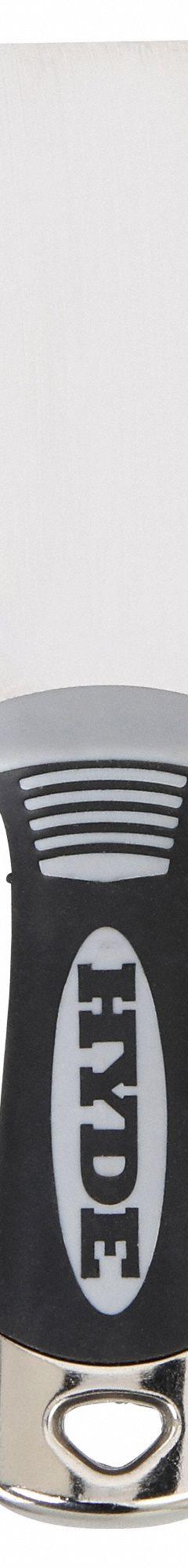 HYDE Putty Knife: Bld. Mat. Stainless Steel, Hdl. Mat. Plastic, Bld. Shp. Straight (MPN 06108). Key specifications — attr1004888: HYDE; attr1029665: Full.
