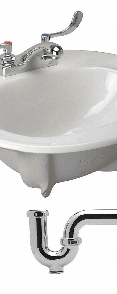 ZURN Bathroom Sink: White - Countertop Bathroom Sinks with Faucets