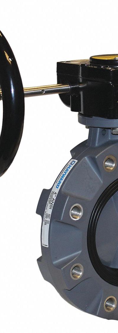 HAYWARD Butterfly Valve: 12 in Pipe Size - Glass-Filled Polypropylene General-Service Butterfly Valves