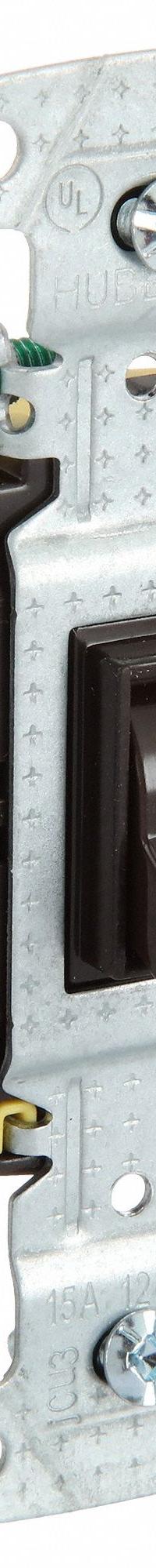 BRYANT Wall Switch: Toggle Switch, 3-Way, Maintained, Brown, 120V AC, 15 A (MPN RS315). Key specifications — Illuminated: No.