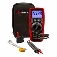 TRIPLETT Digital Multimeter: TRMS, CAT IV 600V, 1,000 V Max AC Volt Measurement, IP67 (MPN MM650). Key specifications — Instrument Counts: 6,000; Brand: TRIPLETT; Calibration Certificate Included: Not Included.